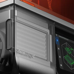 Detail view of the housing and touchscreen of the Formlabs Form Studio 1