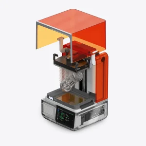 Formlabs Form Studio 1 with open cover, resin tank and build platform