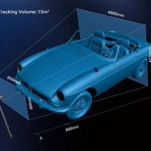 15 m³ tracking volume of the EinScan Trak