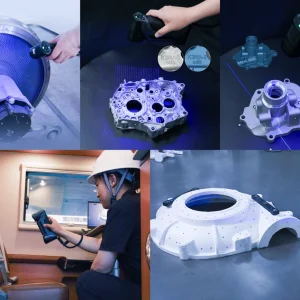 Different scan modes of the FreeScan Combo+ Wireless on various parts