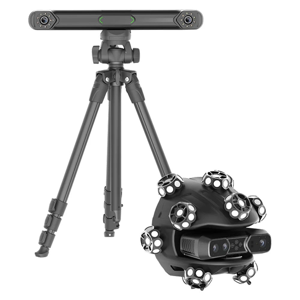 SHINING 3D EinScan Trak with tracker on tripod and spherical scanner