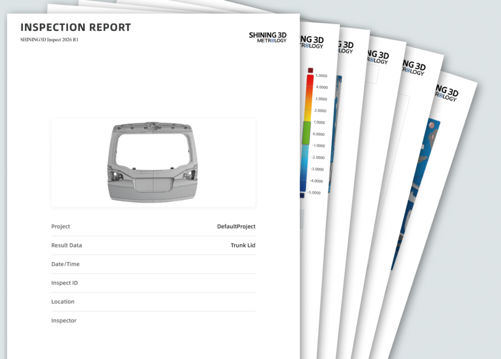 Shining3D Inspect – automated inspection report
